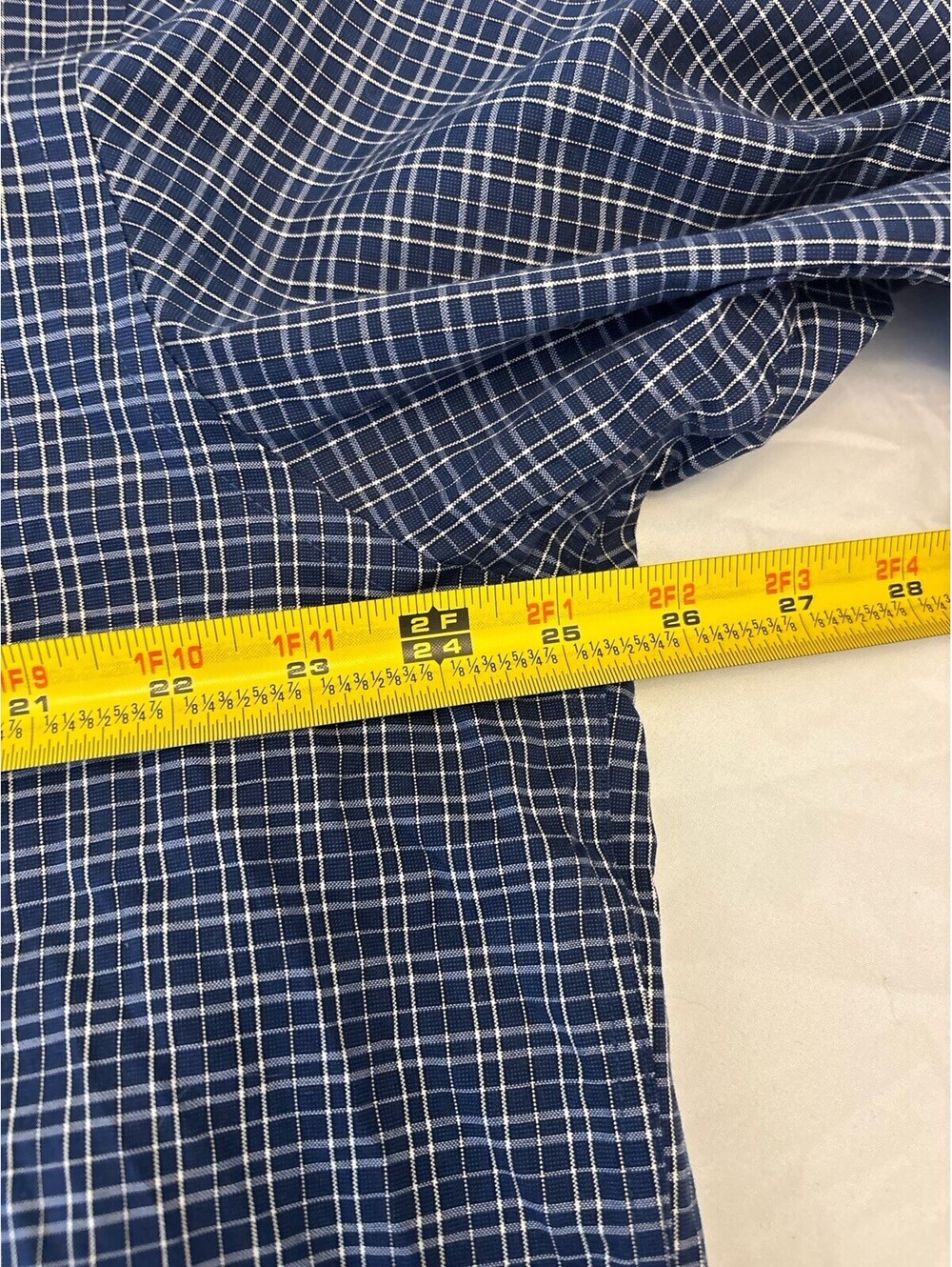 Men’s Eddie Bauer Wrinkle Resistant Blue&White Plaid Dress Shirt Size L - Picture 4 of 6